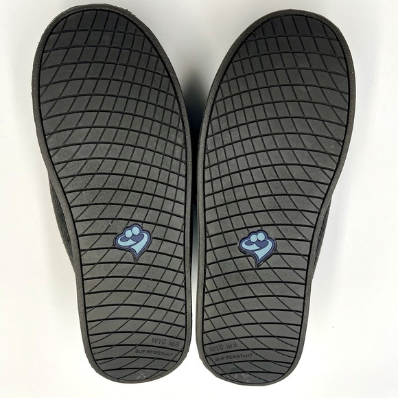 Silverts Slippers Shoes Mens 8 Womens 10 Extra Wide Easy Hook Loop SV15100 Black - Picture 16 of 16